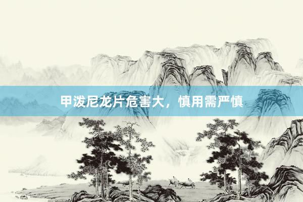 甲泼尼龙片危害大，慎用需严慎